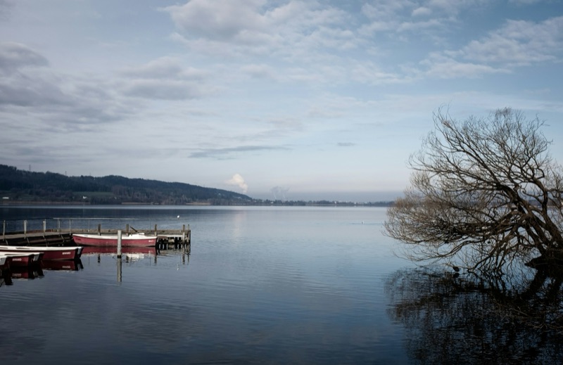 Ponton sur le lac de Greifensee